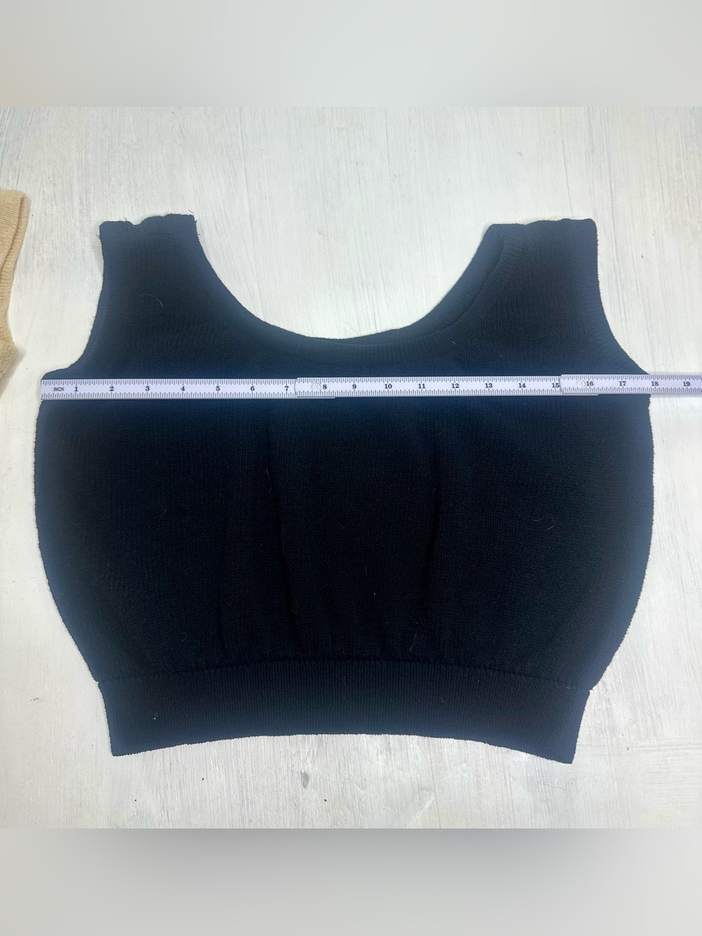 Vintage St John Sportswear Knit Tank Bundle Black And Beige Crop Tops USA Size L - Picture 11 of 14